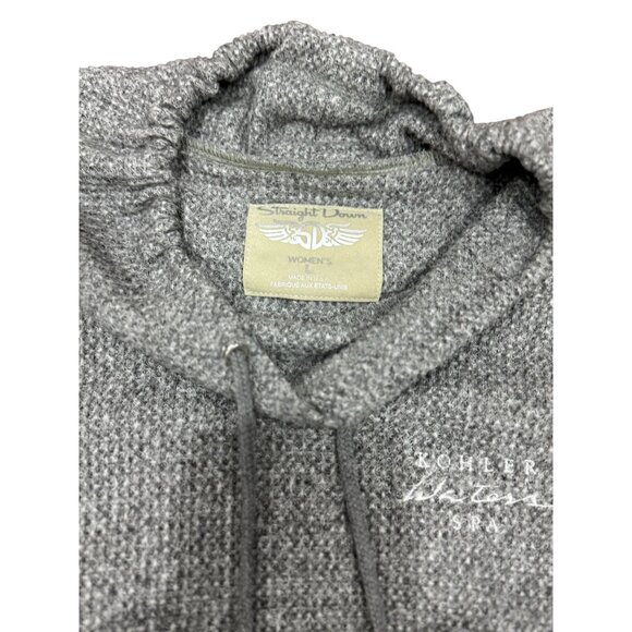 Straight down L Womens Golf thermal long sleeve Cowl neck Gray Sweater Hoodie - Picture 6 of 11